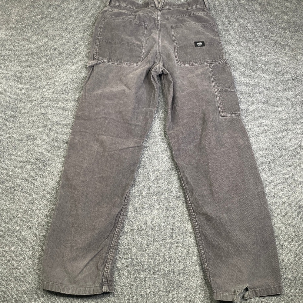 Vans Drill Chore Carpenter Pants Mens 30 Gray Corduroy Loose Fit Workwear Skater - Picture 10 of 11